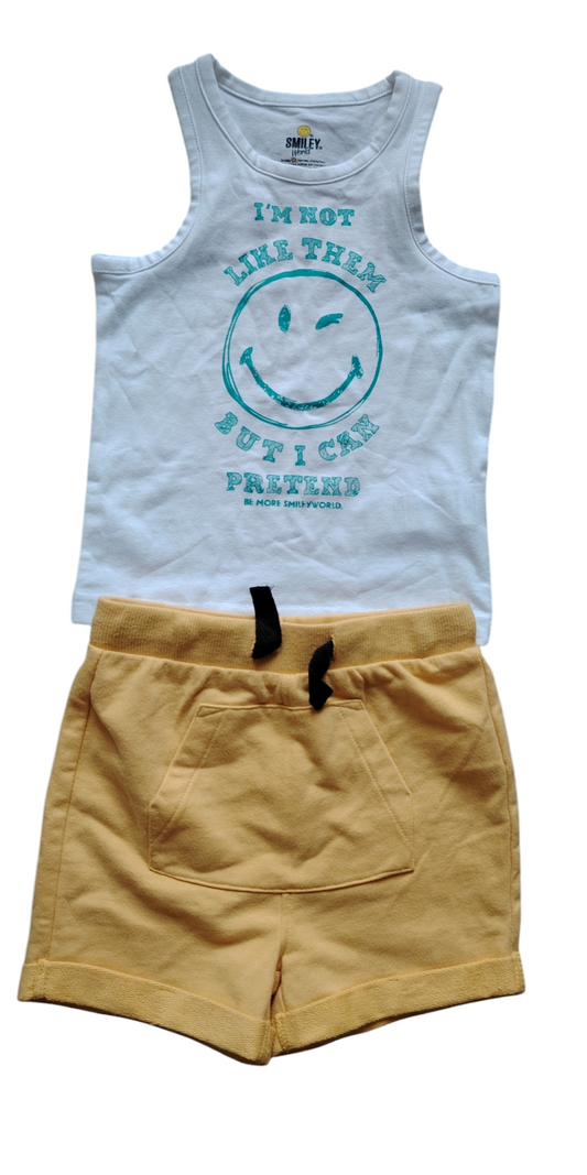 Ensemble short neuf sans étiquette smiley( 2 ans)