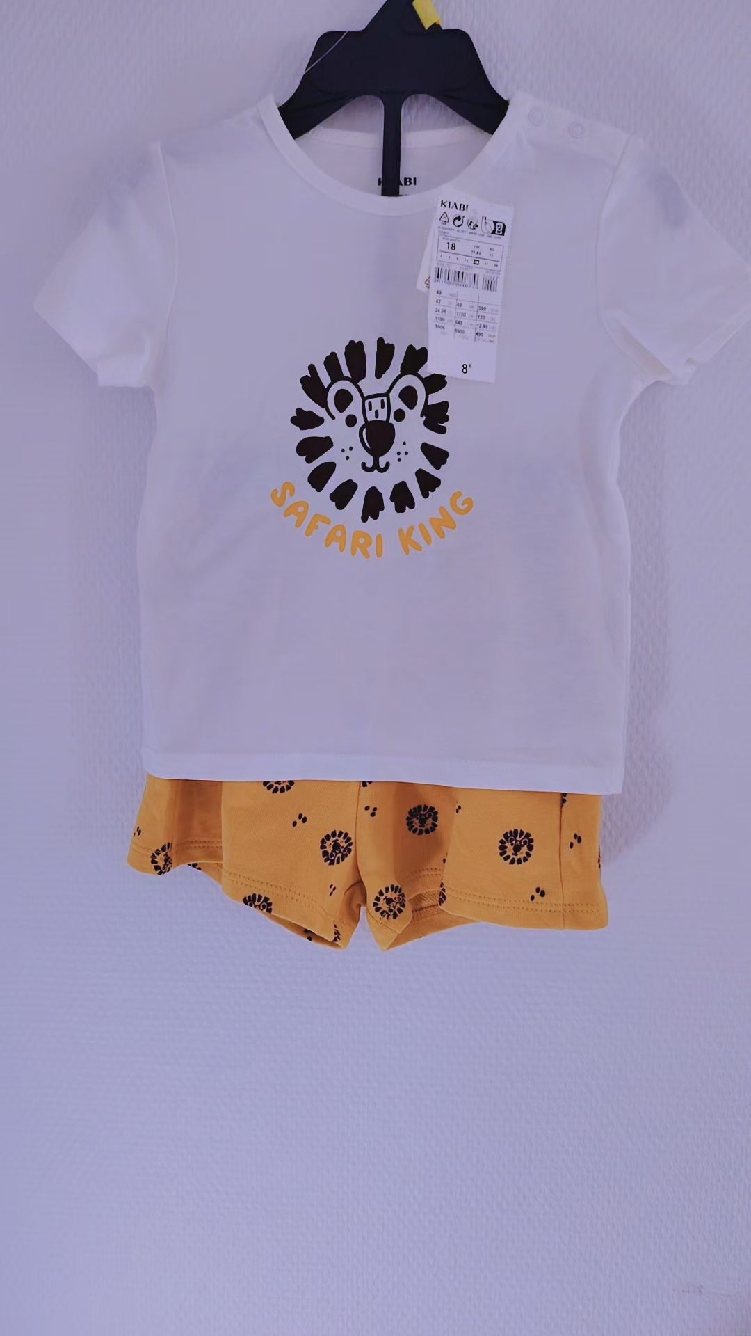 Ensemble haut et short fille 18 mois destockage neuf
