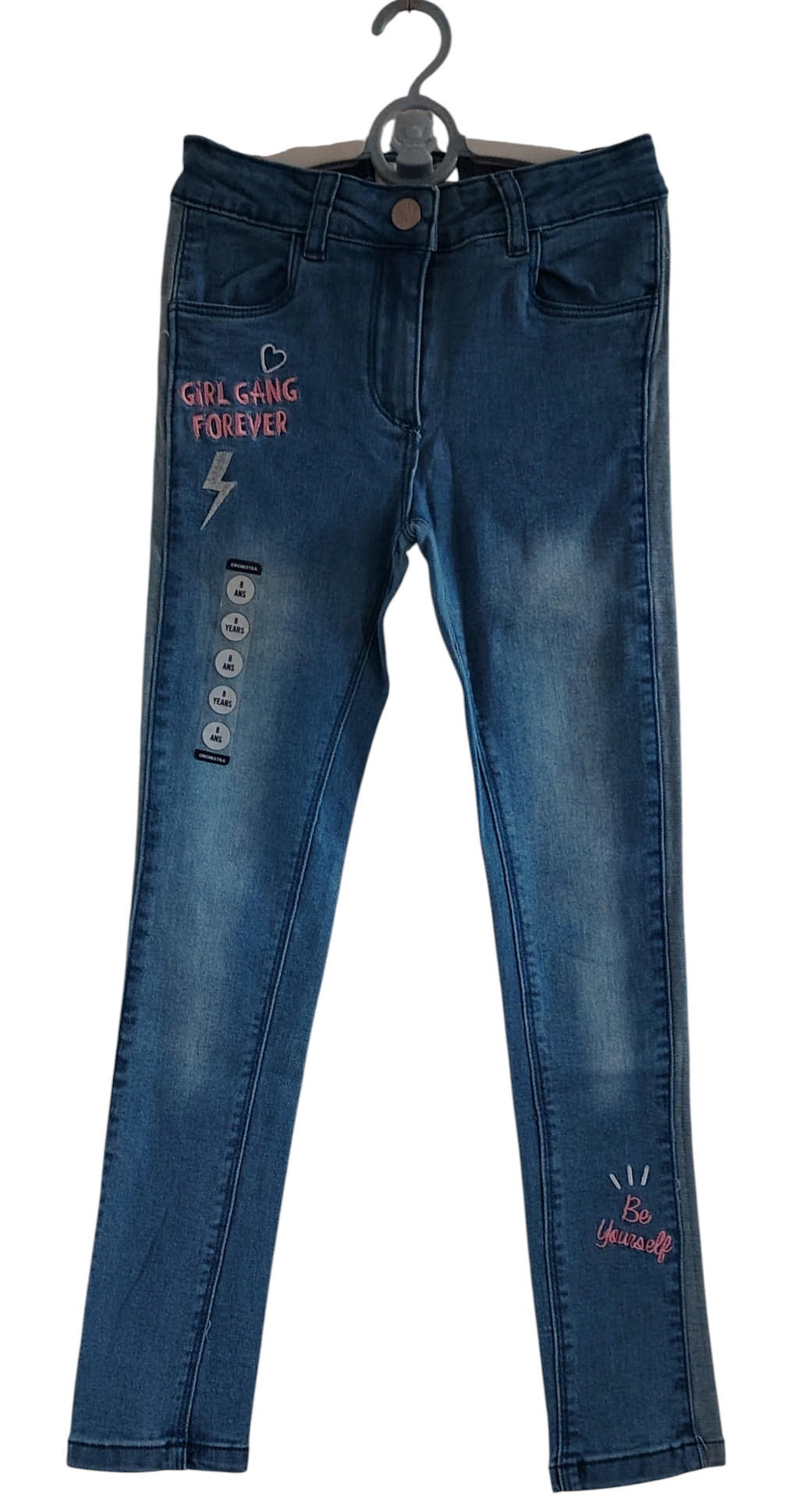 Pantalon jean fille neuf destockage orchestra 8 ans
