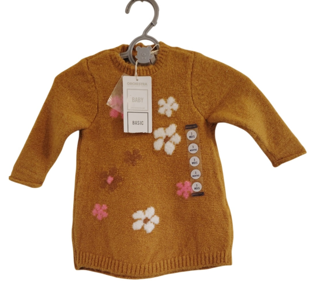 Robe pull bébé fille orchestra destockage neuf 3 mois