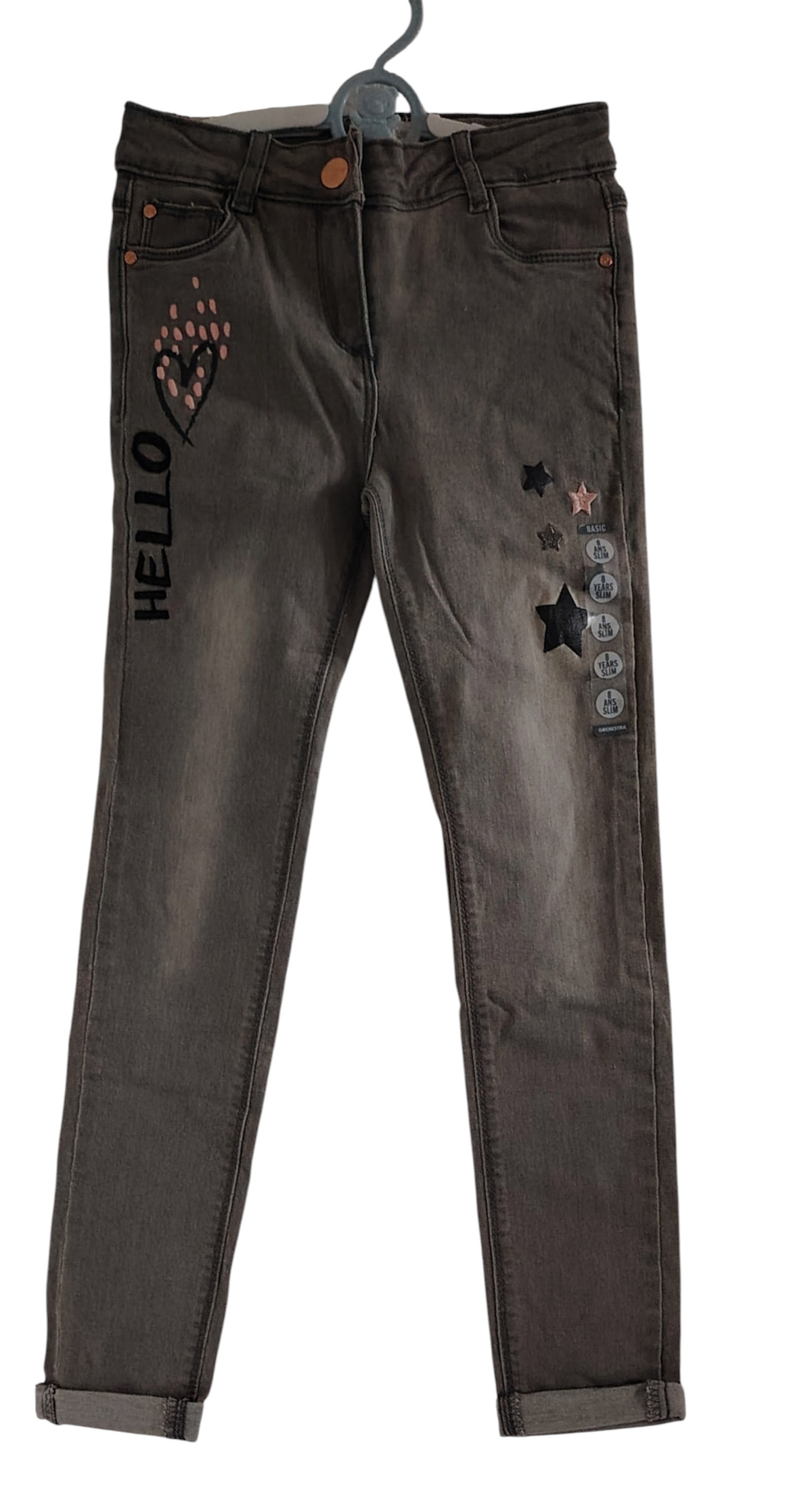 Pantalon jean fille neuf destockage orchestra 8 ans