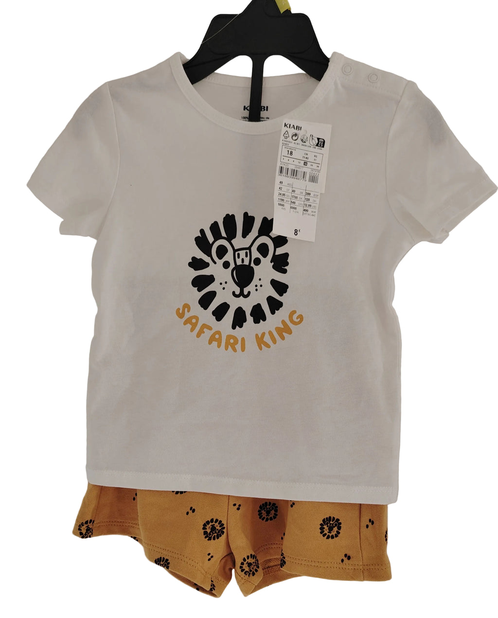 Ensemble haut et short fille 18 mois destockage neuf