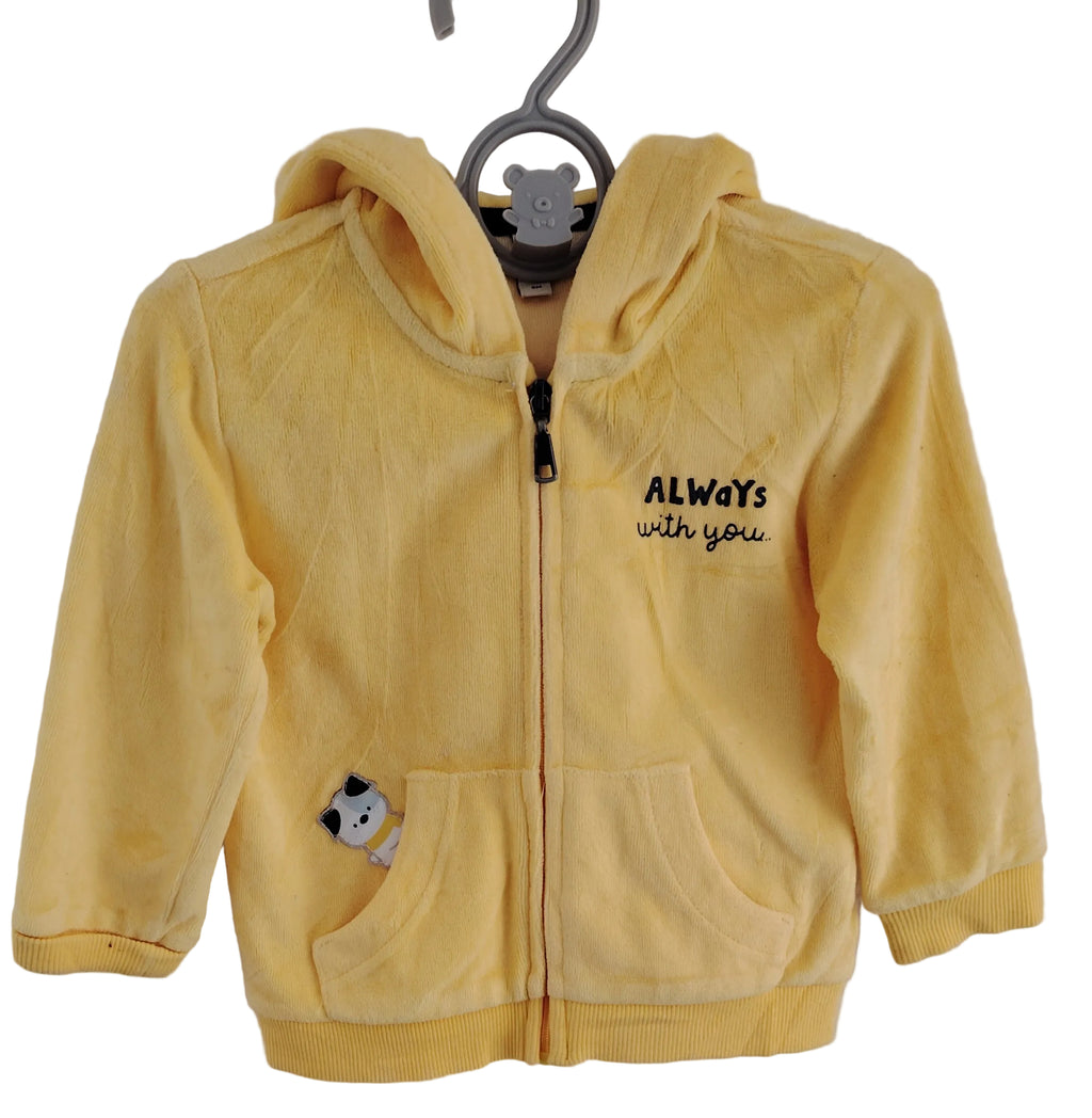 Gilet sweet velours fille 9 mois