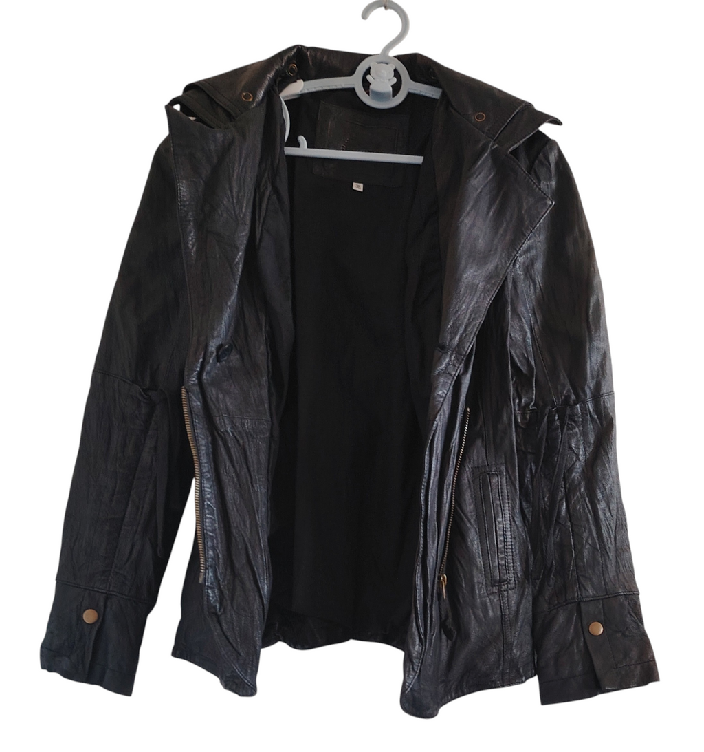 Manteau femme imitation cuir taille 36 occasion