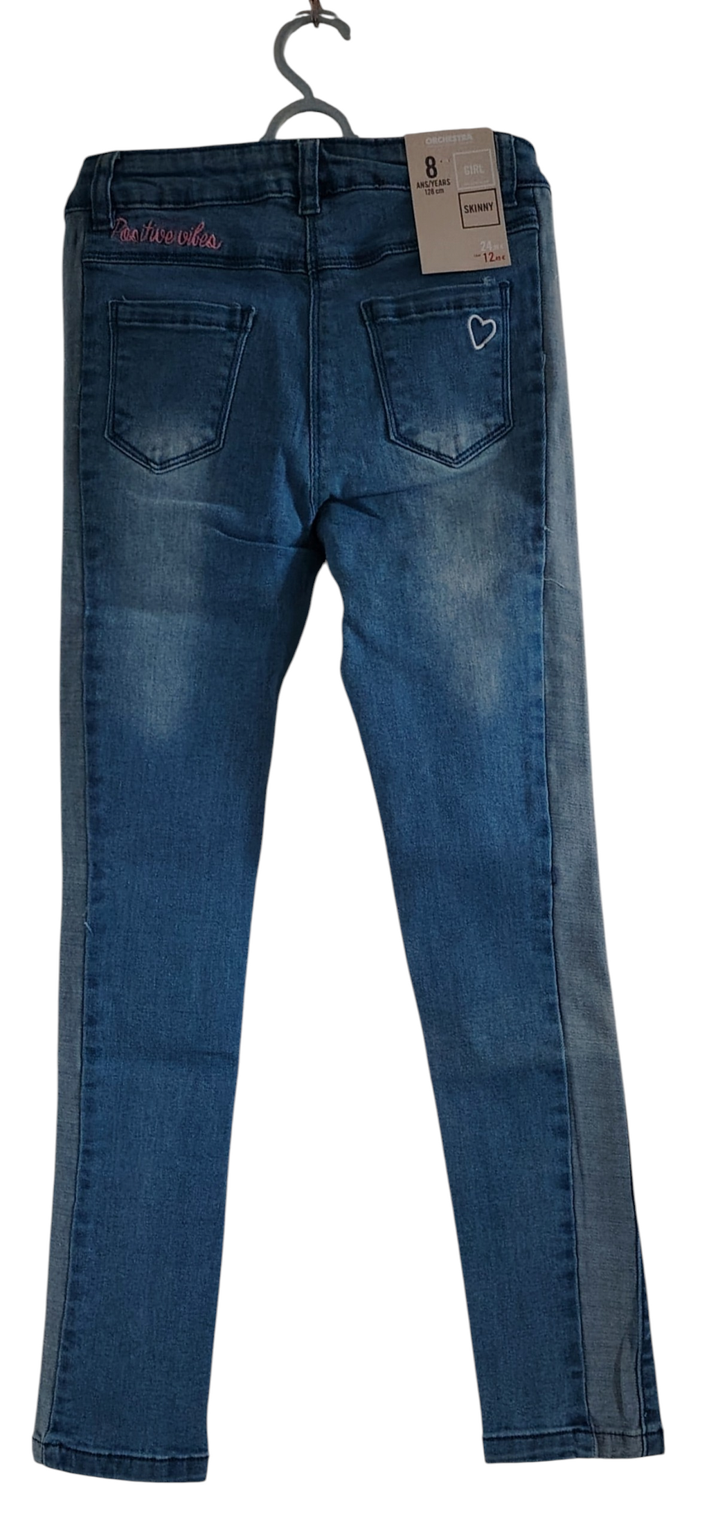 Pantalon jean fille neuf destockage orchestra 8 ans